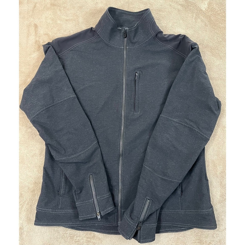 Kuhl Klash Jacket Men Size XL Black Soft Shell Full Zip Outdoors EUC